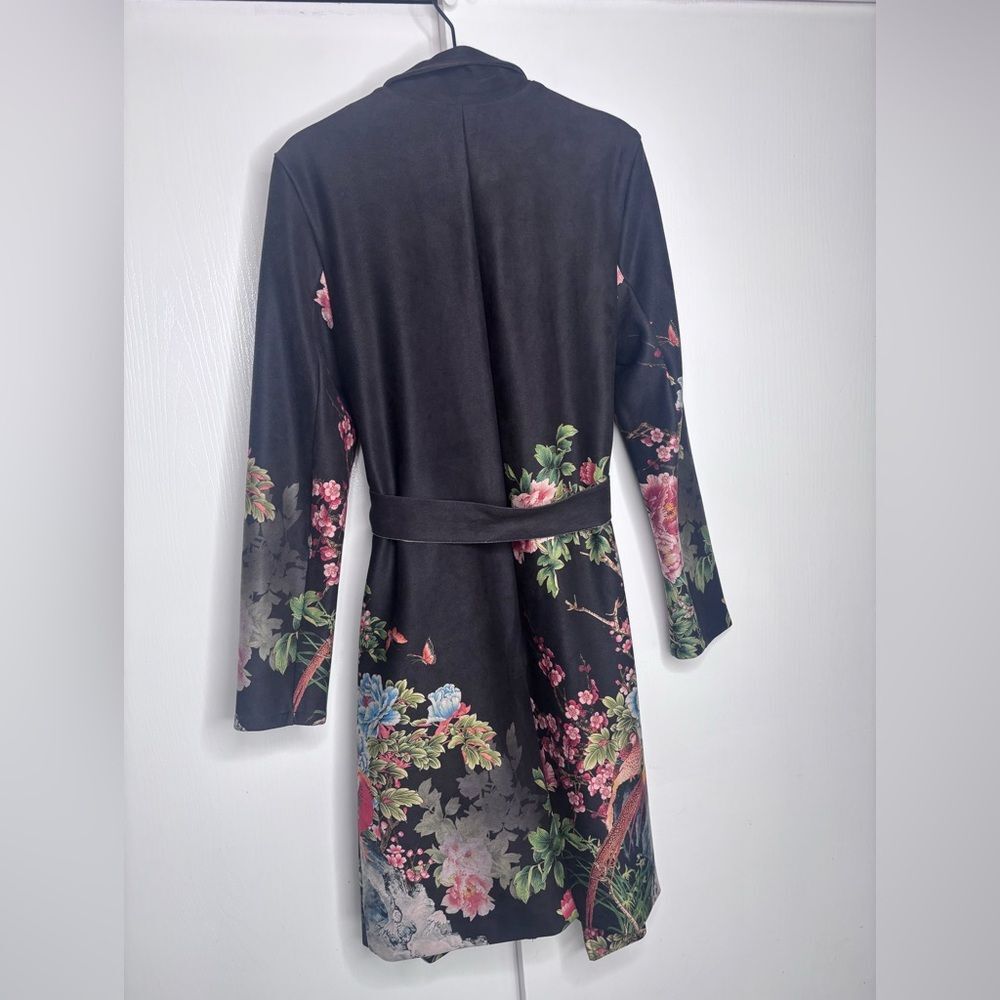 Anthropologie Solitaire Faux Suede Floral Coat - Picture 9 of 9